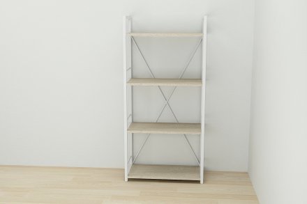 Етажерка 4/60 Ferrum-decor Серії Конект 120x60x28 білий ДСП Дуб Сонома 16мм (FRD-104245) Етажерка 4/60 Ferrum-decor Серії Конект 120x60x28 білий ДСП Дуб Сонома 16мм (FRD-104245)