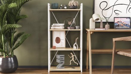 Етажерка 4/60 Ferrum-decor Серії Конект 120x60x28 білий ДСП Дуб Сонома 16мм (FRD-104245) Етажерка 4/60 Ferrum-decor Серії Конект 120x60x28 білий ДСП Дуб Сонома 16мм (FRD-104245)