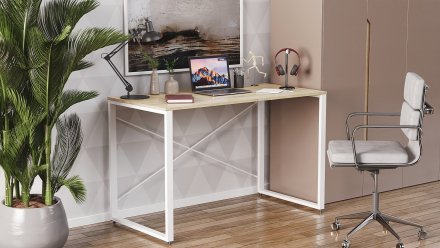 Письмовий стіл Ferrum-decor Серії Конект 75x120x600 білий ДСП Дуб Сонома 16мм (FRD-104210) Письмовий стіл Ferrum-decor Серії Конект 75x120x600 білий ДСП Дуб Сонома 16мм (FRD-104210)