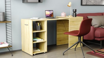 Стіл-тумба трансформер Смарт 1/1 Ferrum-decor 750x1450x500 ДСП Дуб Сонома 16 мм (FRD-105070) Стіл-тумба трансформер Смарт 1/1 Ferrum-decor 750x1450x500 ДСП Дуб Сонома 16 мм (FRD-105070)