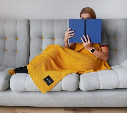 Бамбуковий плетений плед Classic 120х100 см Peony lullalove-8467