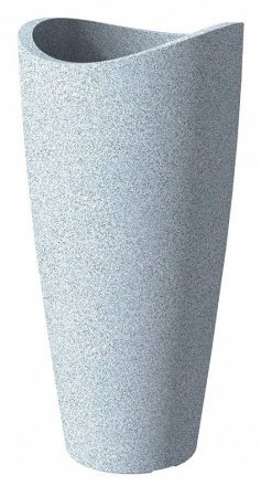 Кашпо для квітів Wave Globe Slim пластик 80 гранітно-білий 55374 Кашпо для квітів Wave Globe Slim пластик 80 гранітно-білий 55374