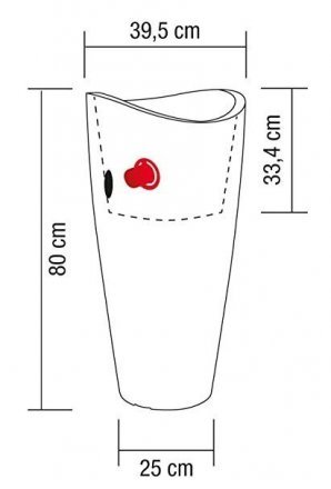 Кашпо для квітів Wave Globe Slim пластик 80 гранітно-білий 55374 Кашпо для квітів Wave Globe Slim пластик 80 гранітно-білий 55374