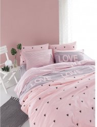 Постільна білизна Home Perfect Ranforce Love you ліловий сімейний 145х210 см Постільна білизна Home Perfect Ranforce Love you ліловий сімейний 145х210 см