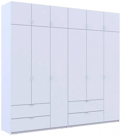 Шафа для одягу Doros Лукас Біла 3+3 ДСП 255х50х240 DRS-011684 (42005110) Шафа для одягу Doros Лукас Біла 3+3 ДСП 255х50х240 DRS-011684 (42005110)