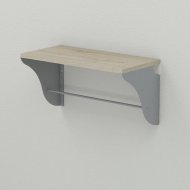 Настінна полиця Ferrum-decor Комфі 260x600x240 метал Сірий ДСП Сонома 16 мм (FRD-102754)