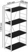 Етажерка 4/60 Ferrum-decor Серії Конект 120x60x28 білий ДСП Сосна Кембра 16мм (FRD-104247)