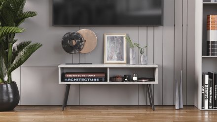Тумба під ТВ Невада Ferrum-decor 45x100x38 Чорний метал ДСП Бетон 16 мм (FRD-106719) Тумба під ТВ Невада Ferrum-decor 45x100x38 Чорний метал ДСП Бетон 16 мм (FRD-106719)