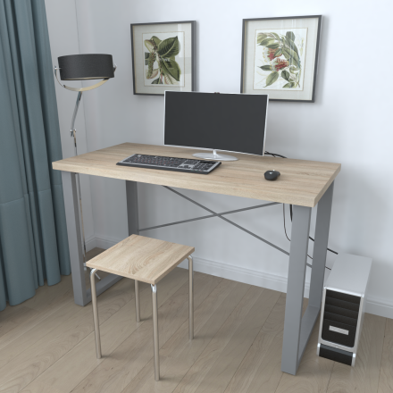 Письмовий стіл Ferrum-decor Драйв 750x1200x700 Сірий метал ДСП Дуб Сонома 32 мм (FRD-103390) Письмовий стіл Ferrum-decor Драйв 750x1200x700 Сірий метал ДСП Дуб Сонома 32 мм (FRD-103390)