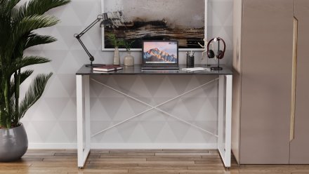 Письмовий стіл Ferrum-decor Серії Конект 75x120x600 білий ДСП Сосна Кембра 16мм (FRD-104212)