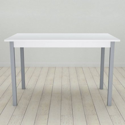 Стіл кухонний Ferrum-decor Маріо 75x120x80 Сірий ДСП Біле 16мм (FRD-106202) Стіл кухонний Ferrum-decor Маріо 75x120x80 Сірий ДСП Біле 16мм (FRD-106202)