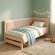 Полуторне дерев'яне ліжко Mebigrand Ліза М6 (права спинка) Айворі (S0505Y30R)/Аляска 23 (Бежевий) 120x200 см MBG-25669