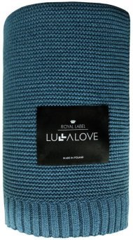 Бамбуковий плетений плед Classic 120х100 см Petrol lullalove-5602