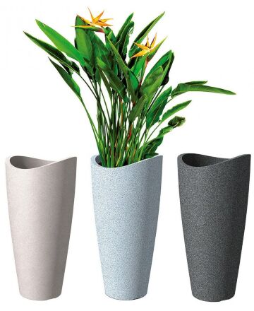 Кашпо для квітів Wave Globe Slim пластик 80 гранітно-коричневий 55376