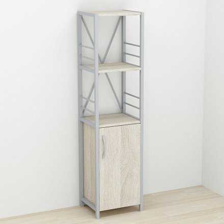 Етажерка 3/34 Ferrum-decor Серії Конект із тумбою 144x34x28 Сірий ДСП Сонома (FRD-104438)