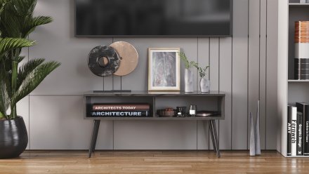 Тумба під ТВ Невада Ferrum-decor 45x100x38 Чорний метал ДСП Сосна Кембра 16 мм (FRD-106720) Тумба під ТВ Невада Ferrum-decor 45x100x38 Чорний метал ДСП Сосна Кембра 16 мм (FRD-106720)