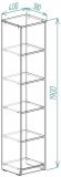 Пенал Анжело Ferrum-decor на 5 полиць 1900x400x380 ДСП Дуб Сонома 16 мм (FRD-104902)