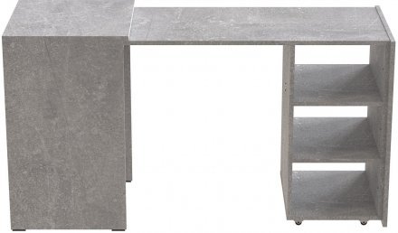Стіл-тумба трансформер Смарт 1/1 Ferrum-decor 750x1450x500 ДСП Бетон 16 мм (FRD-105073)