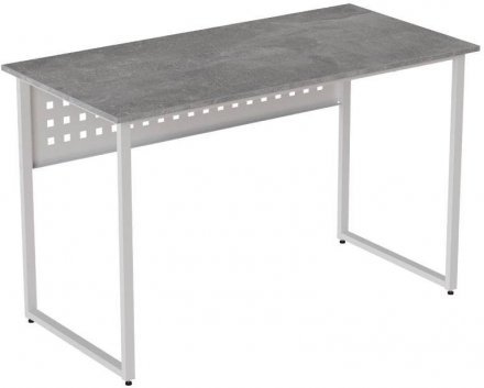 Стіл письмовий Майк Ferrum-decor 75x140x70 Білий метал ДСП Бетон 32 мм (FRD-106541)