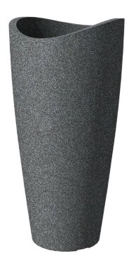 Кашпо для квітів Wave Globe Slim пластик 80 гранітно-чорний 55375