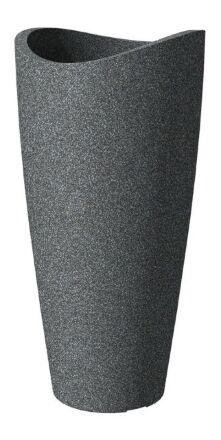 Кашпо для квітів Wave Globe Slim пластик 80 гранітно-чорний 55375