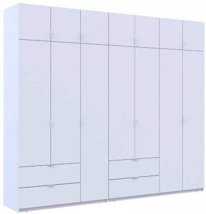 Шафа для одягу Doros Лукас Біла 3+4 ДСП 280х50х240 DRS-011686 (42005118) Шафа для одягу Doros Лукас Біла 3+4 ДСП 280х50х240 DRS-011686 (42005118)