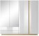Шафа для одягу Perfect Home Арко / Arco 4-дверна з дзеркалом 4D2S/220 Білий глянець/дуб грандсон (PFH-091041)