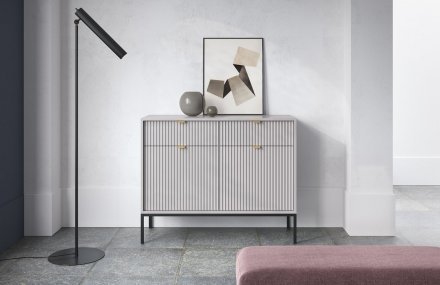 Комод Perfect Home Нова / Nova 2-дверний з 2 шухлядами і чорними ніжками KSZ104 Сірий (PFH-091218) Комод Perfect Home Нова / Nova 2-дверний з 2 шухлядами і чорними ніжками KSZ104 Сірий (PFH-091218)