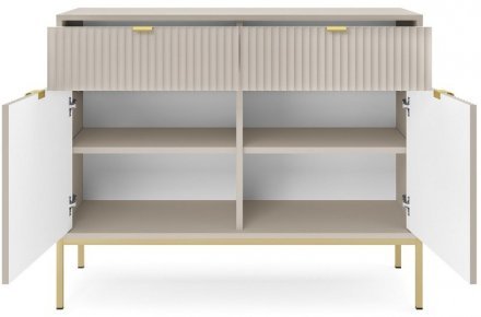 Комод Perfect Home Нова / Nova 2-дверний з 2 шухлядами і золотими ніжками KSZ104 Кашемір (PFH-091223) Комод Perfect Home Нова / Nova 2-дверний з 2 шухлядами і золотими ніжками KSZ104 Кашемір (PFH-091223)