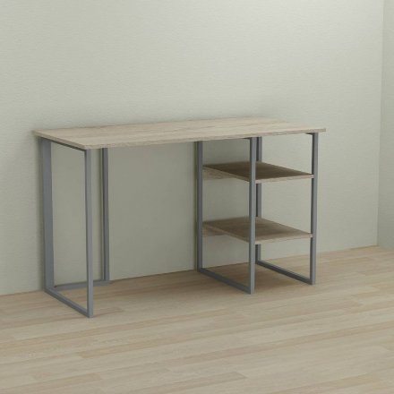 Письмовий стіл Ferrum-decor Кевін 75x100x60 сірий ДСП Дуб Сонома 16мм (FRD-101712)