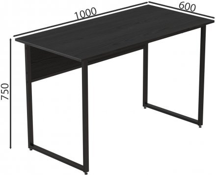 Комп'ютерний стіл Ferrum-decor Коди 75x100x60 чорний ДСП Сосна Кембра 32мм (FRD-103740)