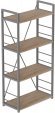 Етажерка 4/60 Ferrum-decor Серії Конект 120x60x28 сірий ДСП Дуб Сан-Марино 16мм (FRD-104249)