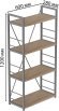 Етажерка 4/60 Ferrum-decor Серії Конект 120x60x28 сірий ДСП Дуб Сан-Марино 16мм (FRD-104249)