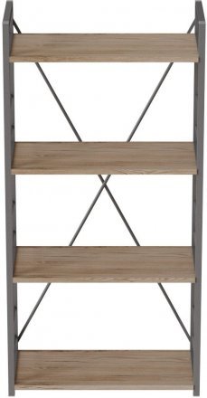 Етажерка 4/60 Ferrum-decor Серії Конект 120x60x28 сірий ДСП Дуб Сан-Марино 16мм (FRD-104249)