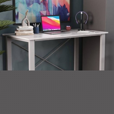 Письмовий стіл Ferrum-decor Драйв 750x1200x700 Сірий метал ДСП Бетон 32 мм (FRD-103393)