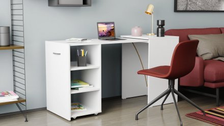Стіл-тумба трансформер Смарт 1/2 Ferrum-decor 750x1450x600 ДСП Біле 16 мм (FRD-105074) Стіл-тумба трансформер Смарт 1/2 Ferrum-decor 750x1450x600 ДСП Біле 16 мм (FRD-105074)