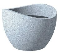 Кашпо для квітів Wave Globe пластик 30 гранітно-білий 53375