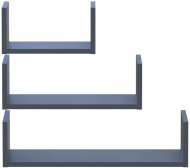 Комплект полиць Doros Філ Графіт 3 шт. 30/45/60х15х15 (DRS-011790) Комплект полиць Doros Філ Графіт 3 шт. 30/45/60х15х15 (DRS-011790)