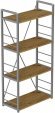 Етажерка 4/60 Ferrum-decor Серії Конект 120x60x28 сірий ДСП Дуб Артизан 16мм (FRD-104250)