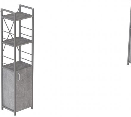 Етажерка 3/34 Ferrum-decor Серії Конект із тумбою 144x34x28 Сірий ДСП Бетон (FRD-104441)