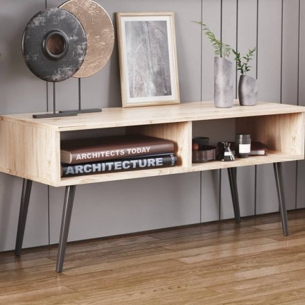 Тумба під ТВ Невада Ferrum-decor 45x100x38 Чорний метал ДСП Дуб Сан-Марино 16 мм (FRD-106724) Тумба під ТВ Невада Ferrum-decor 45x100x38 Чорний метал ДСП Дуб Сан-Марино 16 мм (FRD-106724)