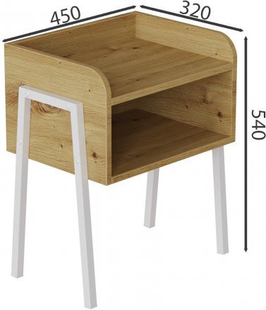 Тумба модульна Ferrum-decor Джузі 540x450x320 метал Білий ДСП Дуб Дуб Артизан 16 мм (FRD-102980) Тумба модульна Ferrum-decor Джузі 540x450x320 метал Білий ДСП Дуб Дуб Артизан 16 мм (FRD-102980)