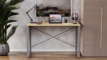 Письмовий стіл Ferrum-decor Серії Конект 75x120x600 сірий ДСП Дуб Артизан 16мм (FRD-104215) Письмовий стіл Ferrum-decor Серії Конект 75x120x600 сірий ДСП Дуб Артизан 16мм (FRD-104215)