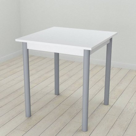 Стіл кухонний Ferrum-decor Агата 75x70x70 Сірий ДСП Біле 16мм (FRD-106242)