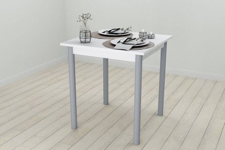 Стіл кухонний Ferrum-decor Агата 75x70x70 Сірий ДСП Біле 16мм (FRD-106242)