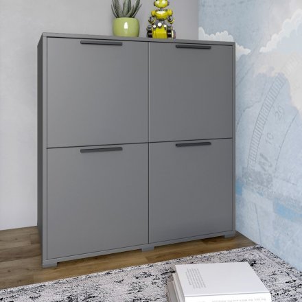 Тумба чотирьохдверна LION Краш 82x43x86 см 82x43x86 см Антрацит (LION-041753) Тумба чотирьохдверна LION Краш 82x43x86 см 82x43x86 см Антрацит (LION-041753)