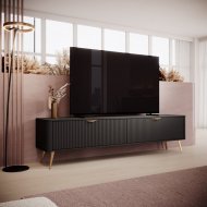 Тумба під телевізор Perfect Home Ланте / Lante 2-дверна з золотими ніжками 2D/200 Чорний (PFH-091193) Тумба під телевізор Perfect Home Ланте / Lante 2-дверна з золотими ніжками 2D/200 Чорний (PFH-091193)