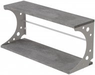 Настінна полиця Ferrum-decor Букін 330x600x240 метал Білий ДСП Бетон 16 мм (FRD-102876)