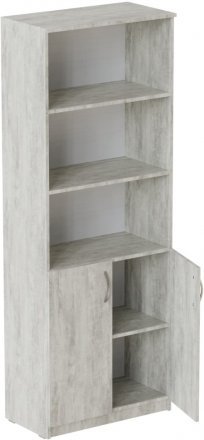 Шафа Анжело Ferrum-decor на 5 полиць з 2 дверима 1900x800x380 ДСП Бетон 16 мм (FRD-105066)