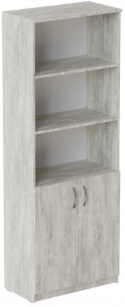 Шафа Анжело Ferrum-decor на 5 полиць з 2 дверима 1900x800x380 ДСП Бетон 16 мм (FRD-105066)